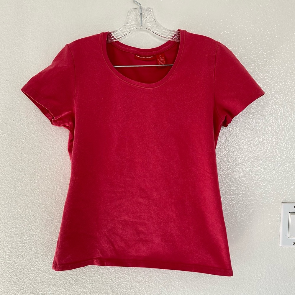 Short Sleeve Cotton Tee - Gloria Vanderbilt | Size M